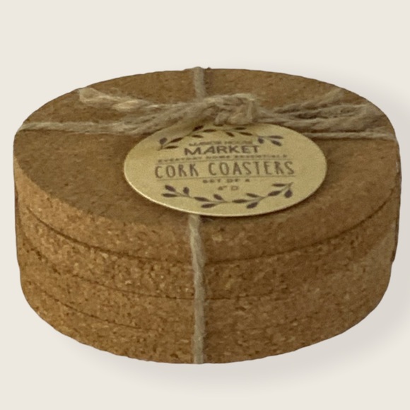 Cork Coasters Set of 4 Rae Dunn Font Quotes Neutral By Manor House Market 4 in - Picture 5 of 10